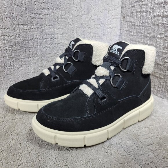 Sorel Explorer III NW Women's Size 8.5 US Black Suede Waterproof Winter Boots - Picture 7 of 12